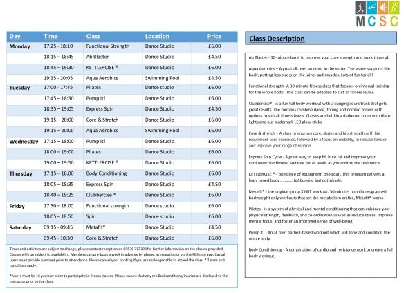 Class timetable Feb half term page 0001