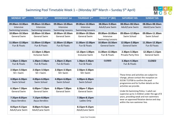 Pool Timetable Easter 26 page 0001